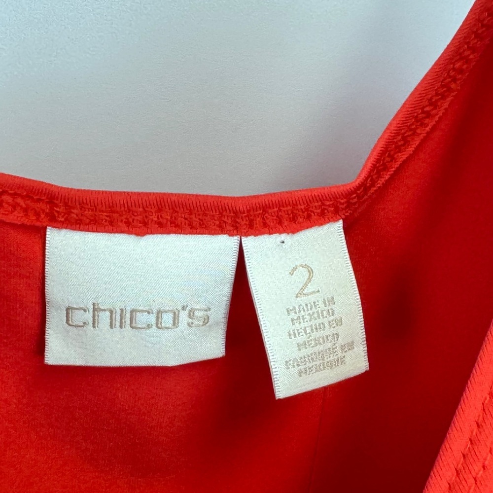 Chicos Set of Two Microfiber Contemporary Tank Basic Knit Blue Red Women's 2 L - Picture 15 of 16